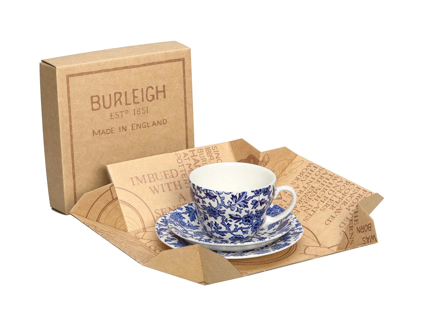 Burleigh Blue Arden Breakfast Cup &amp; Saucer Set