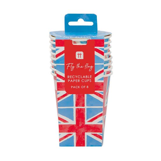 Recyclable Union Jack Paper Cups
