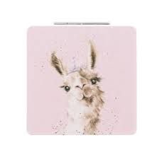 Wrendale Compact Mirror Llama