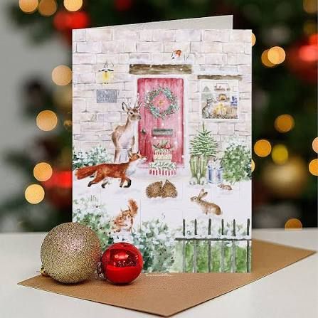 Advent Wrendale Christmas Cottage Advent Calendar Card