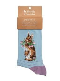 Wrendale Socks "Head Clover Heals" Rabbit