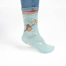 Wrendale Socks Blue, Mouse