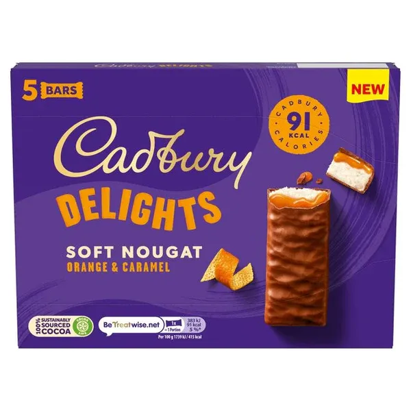 Cadbury Delights Soft Nougat Orange &amp; Caramel