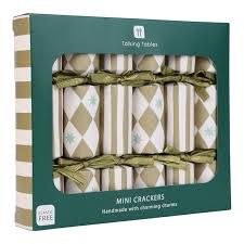 Talking Tables Gold Harlequin Mini Christmas Crackers