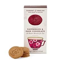 Elegant &amp; English Raspberries &amp; Dark Chocolate Biscuits
