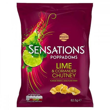 Walkers Sensations Poppadoms Lime &amp; Coriander Chutney