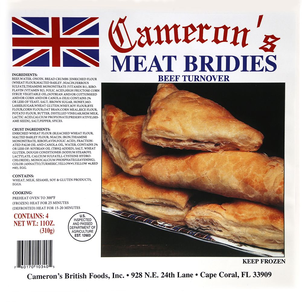 Cameron's Meat Bridies - FROZEN (Pick-Up Only) PICK UP ONLY