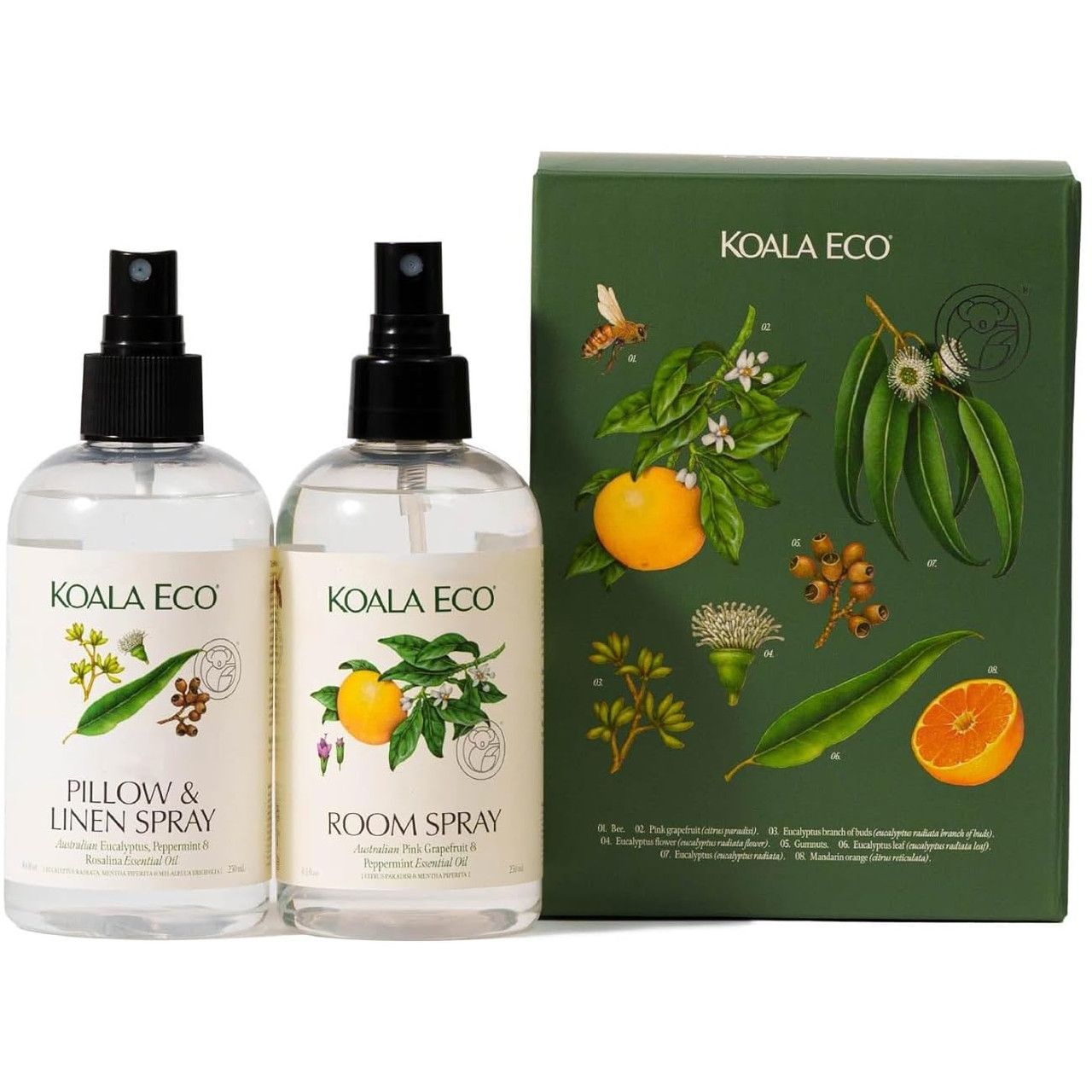 Koala Eco Natural Room &amp; Linen Spray Aromatherapy Duo