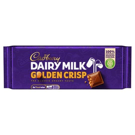 Cadbury Dairy Milk Golden Crisp Chocolate bar