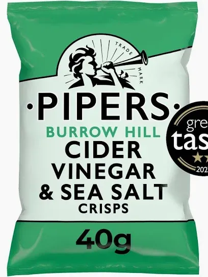 Pipers Burrow Hill Cider Vinegar &amp; Sea Salt Crisps