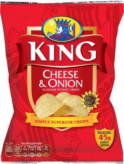 King Cheese &amp; Onion Crisps