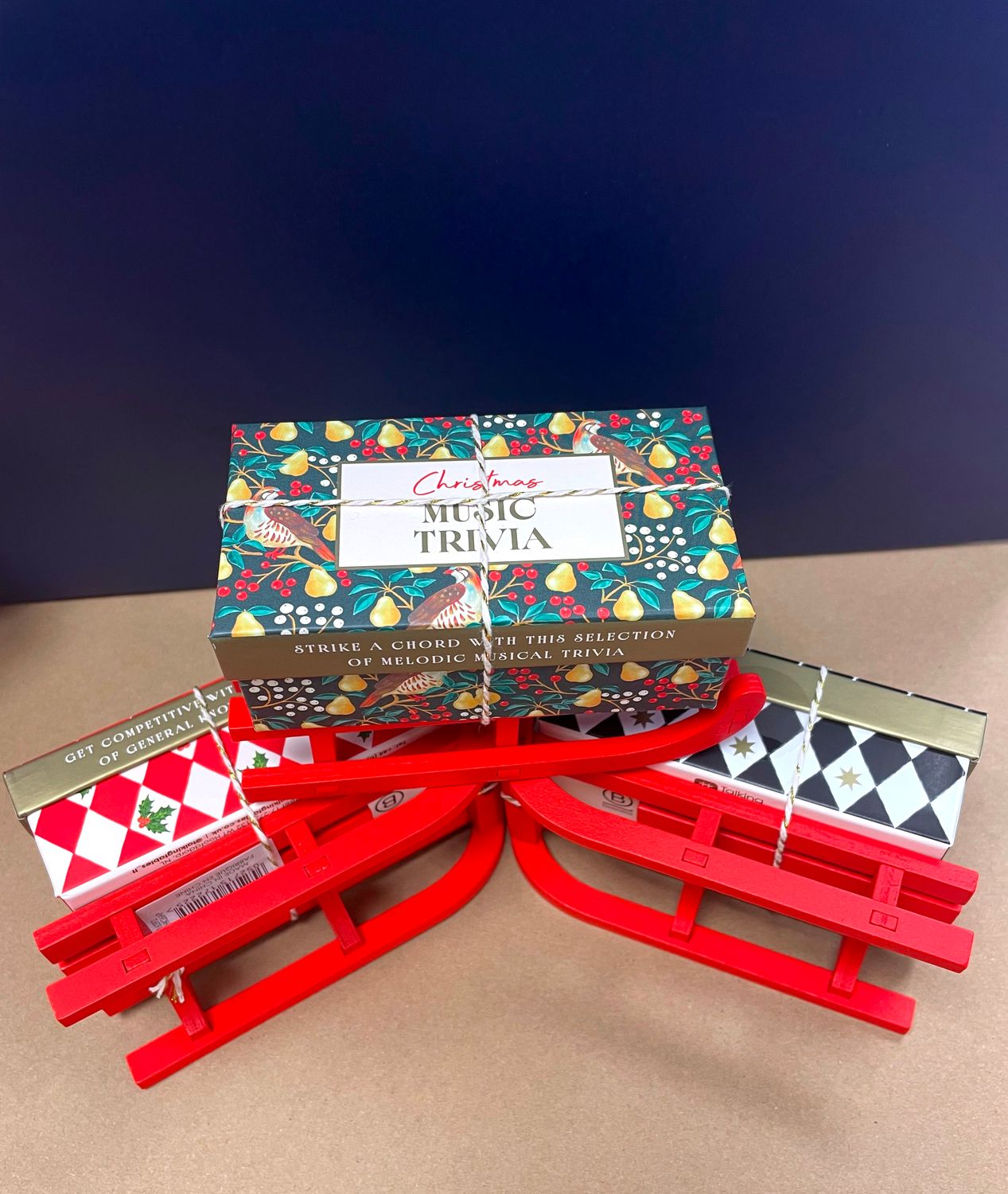 Talking Tables Christmas Music Trivia Mini Sleigh