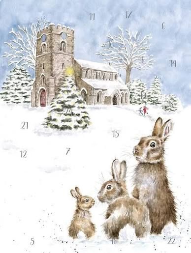 Wrendale Silent Night Advent Card