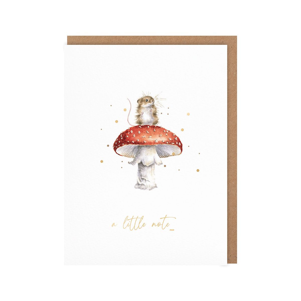 Wrendale Card Little Sentiments A Little Note Mouse