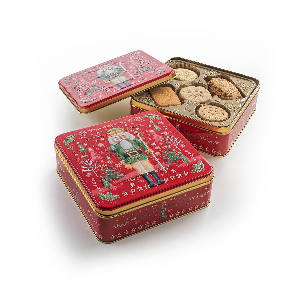 Biscuit Nutcracker Square Tin