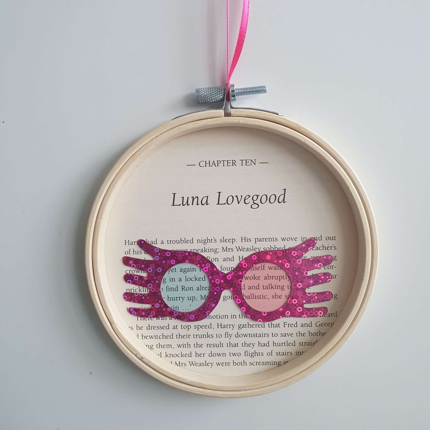 Harry Potter Luna Lovegood book art made from original book pages from The Order of the Phoenix - READY TO SHIP