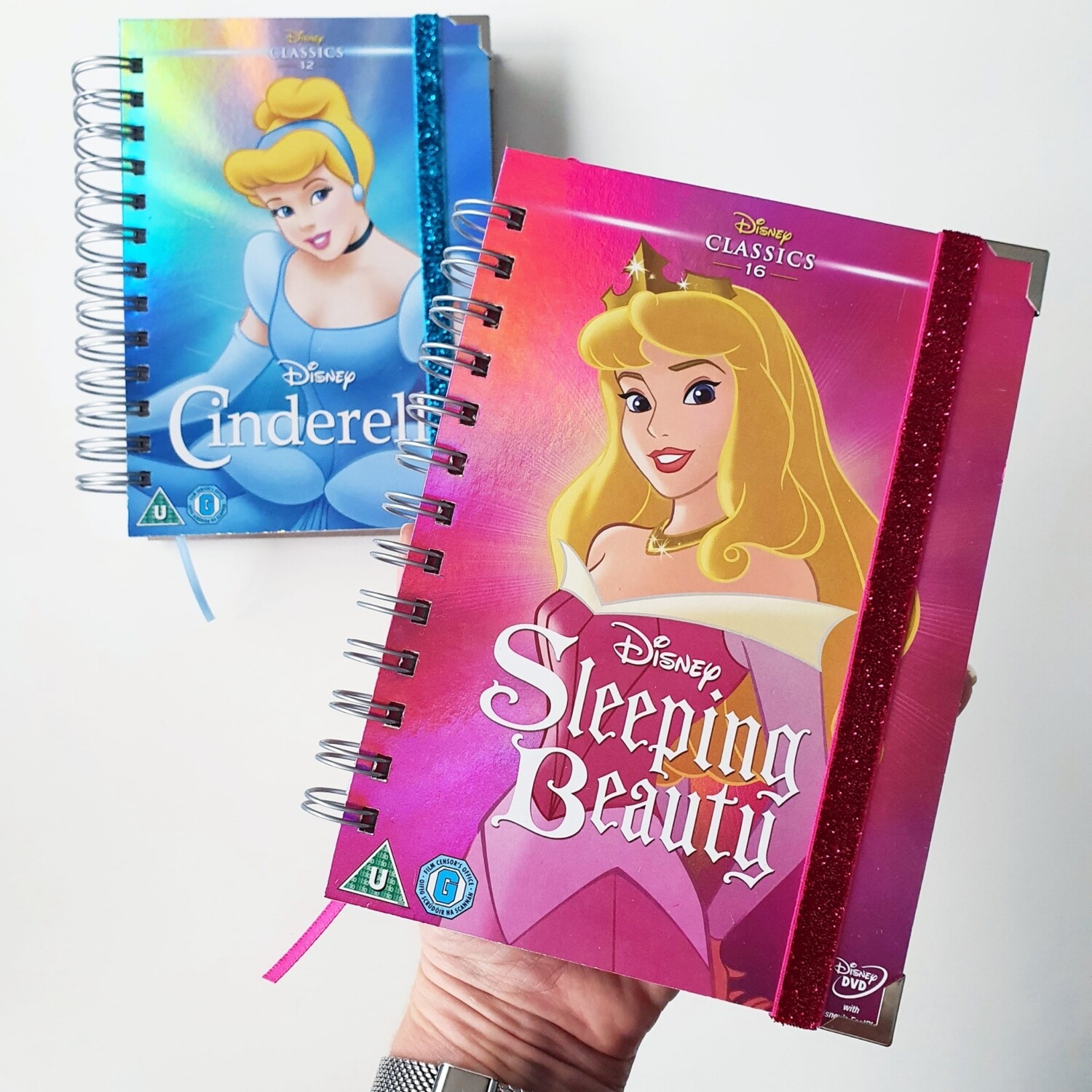Disney  DVD notebooks -  comes with metal book corners