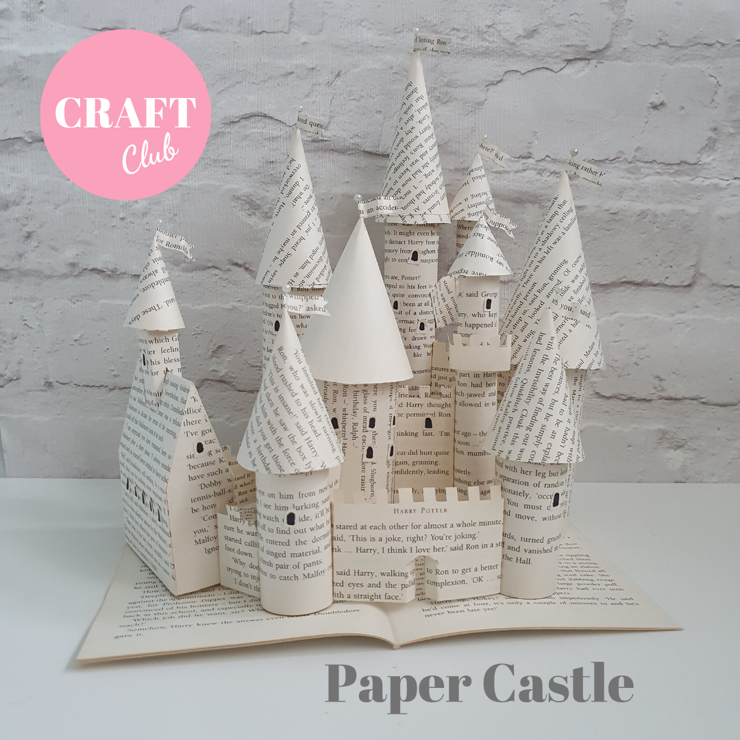 Paper Castle made from Harry Potter Book Paper - Ready to Ship