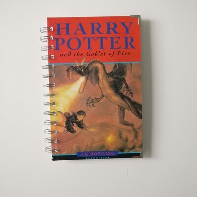 Harry Potter and the Goblet of Fire Notebook made from a paperback book, book corners included
