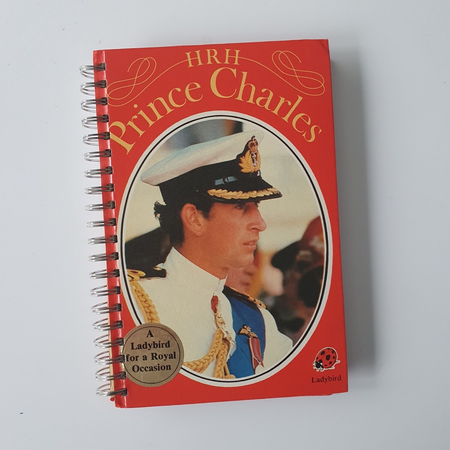 Prince Charles Plain Paper Notebook made from a Ladybird Book