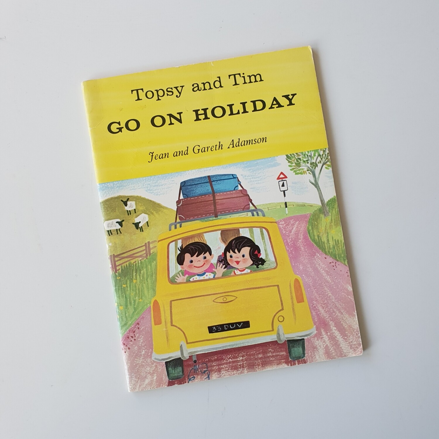 Topsy and Tim Go on Holiday - made from a paperback book - comes with metal book corners