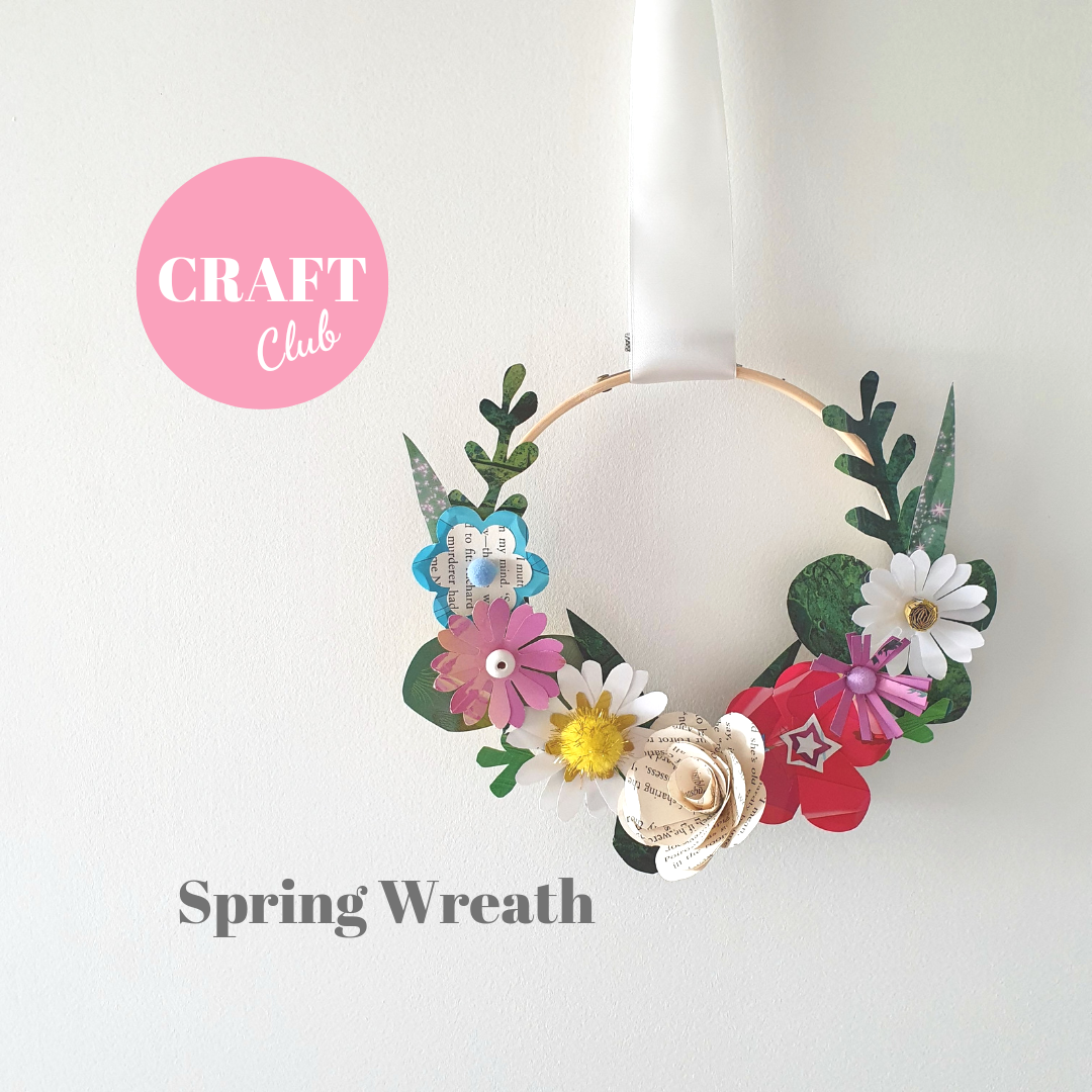 Spring Wreath - APRIL's CRAFT CLUB - free UK postage