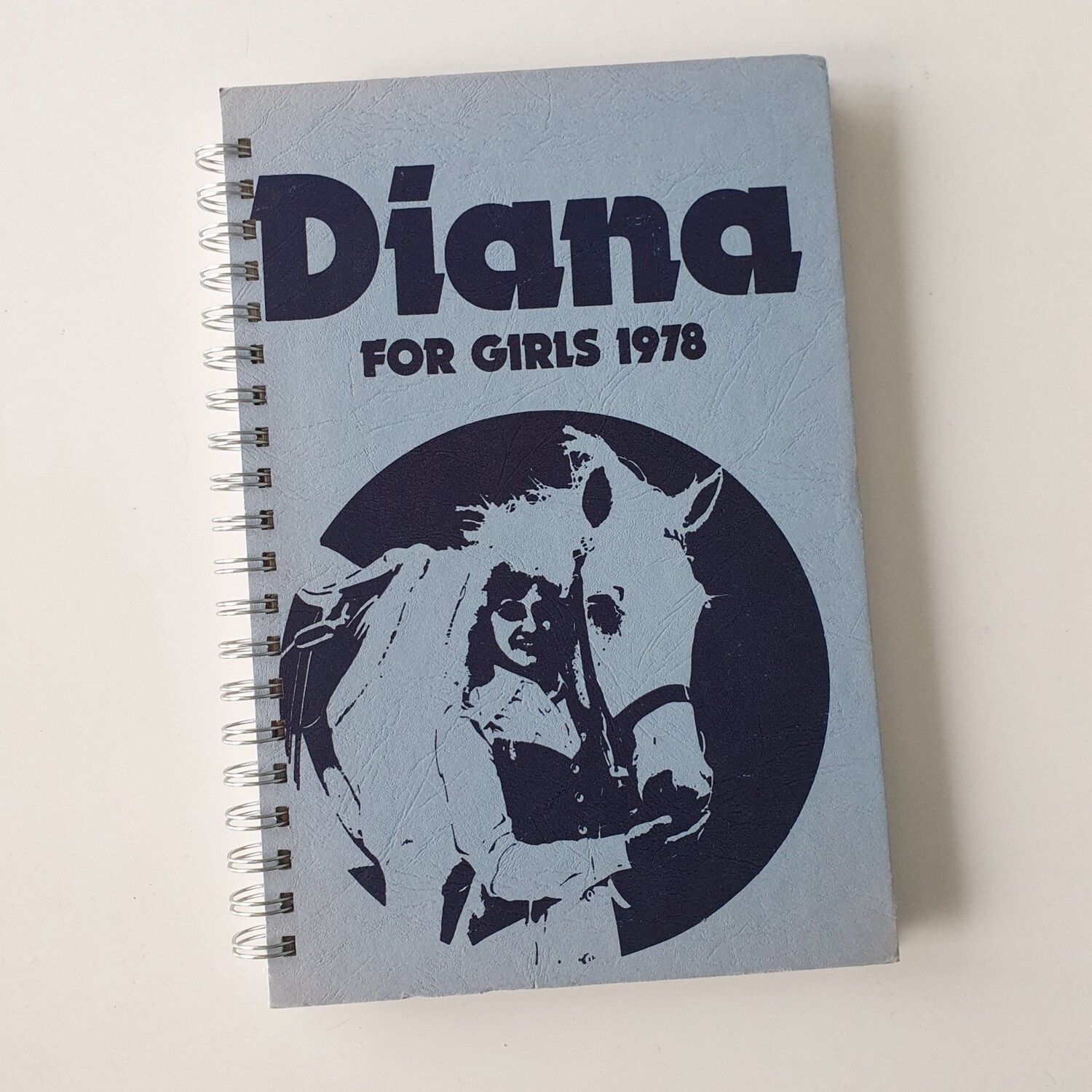 Diana for Girls 1978 plain paper notebook - horse, pony