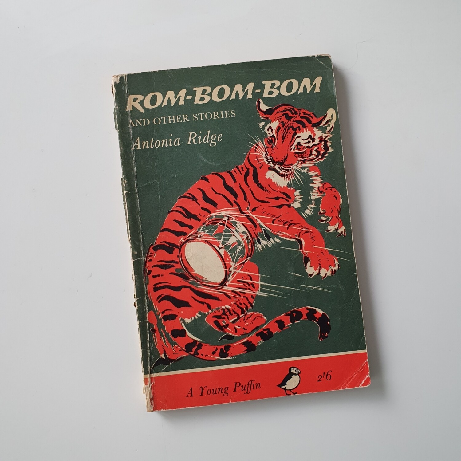 Rom-Bom-Bom by Antonia Ridge, 1965 - made from a paperback book, tiger