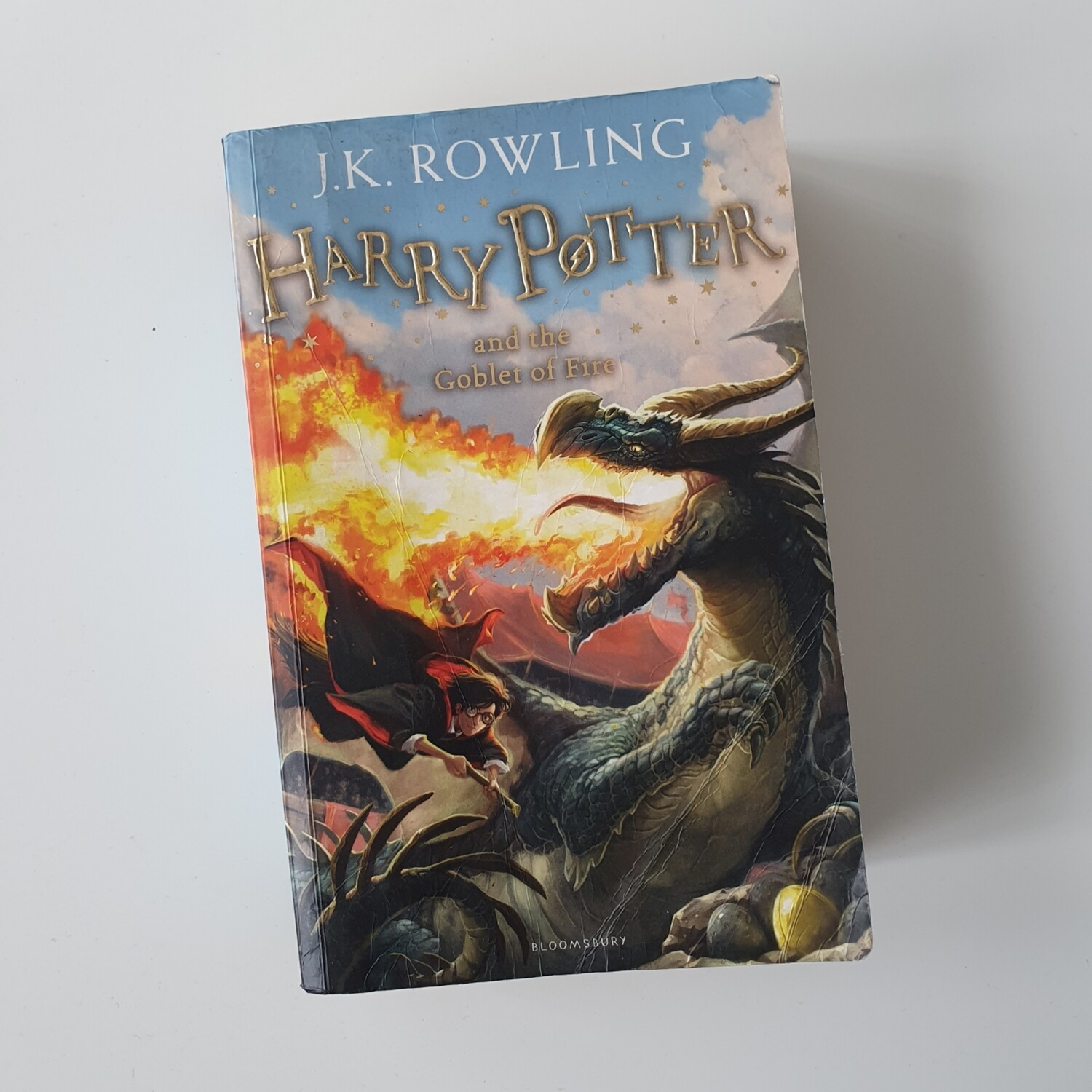 Harry Potter and the Goblet of Fire Notebook made from a paperback book, book corners included