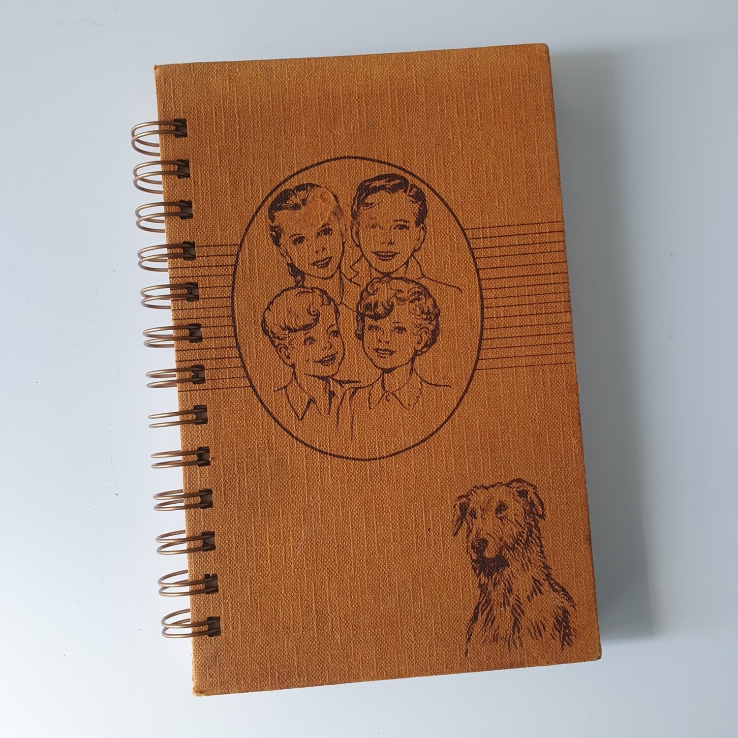 The Bobbsey Twins at School 1955 plain paper notebook, dog