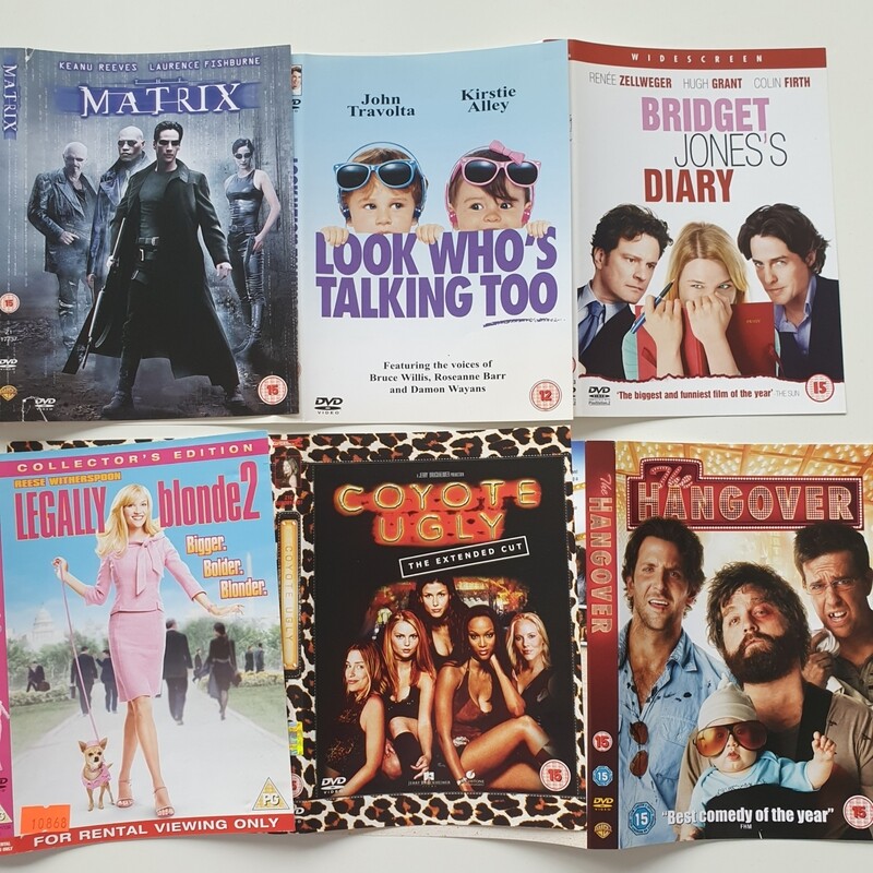 DVD notebooks - COMEDY &amp; CLASSICS  made with metal book corners