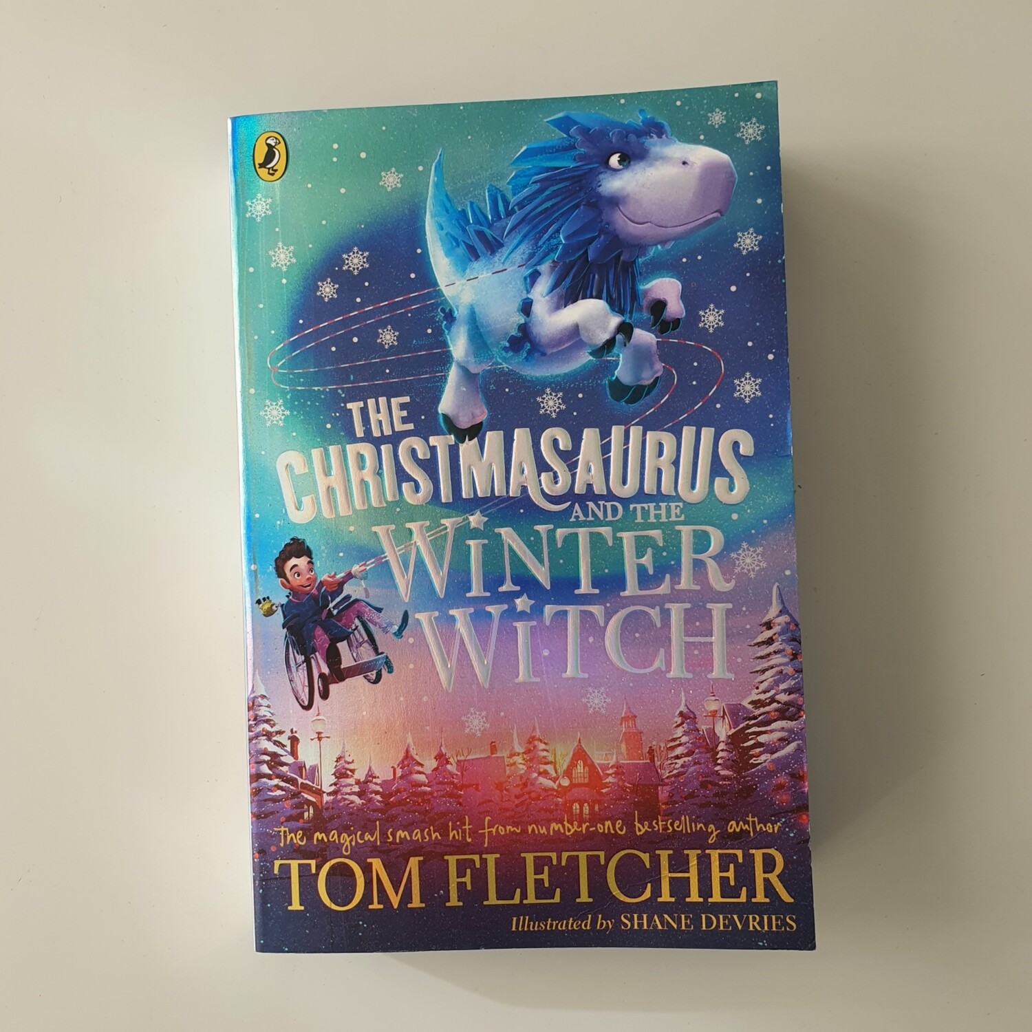 Christmasaurus and the Winter Witch Notebook - made from a paperback book