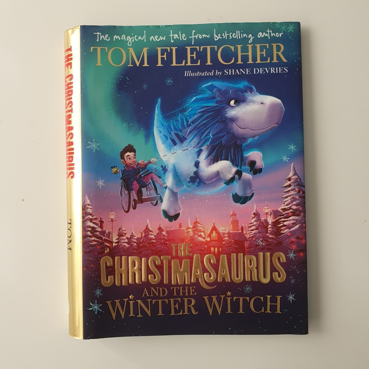 The Christmasaurus and the Winter Witch - Made from a dust jacket