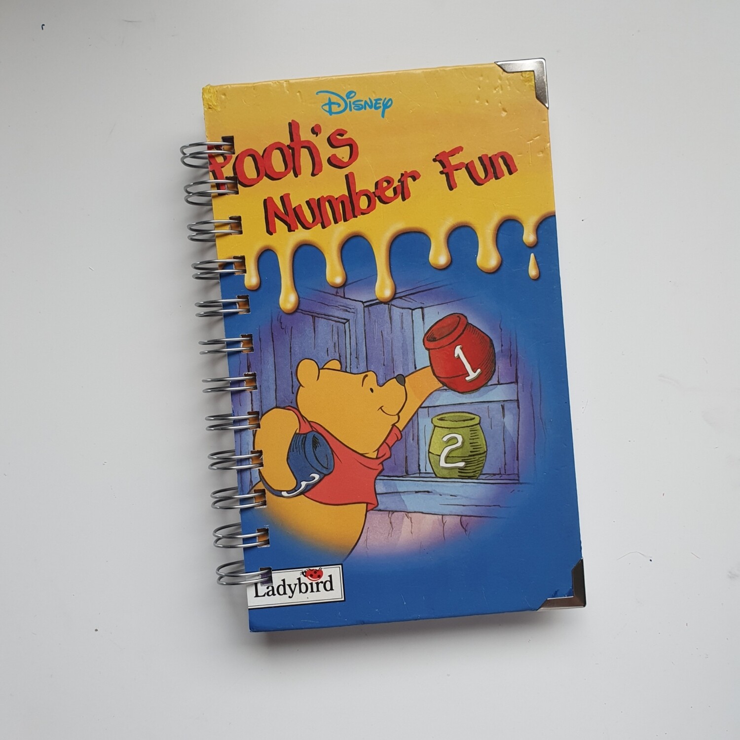 Winnie the Pooh Number Fun Plain Paper Notebook made from a Ladybird Book