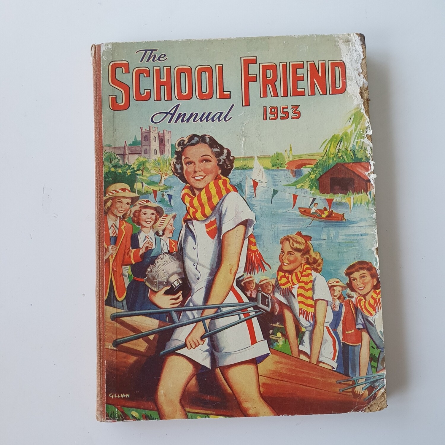 School Friend 1953 - Rowing - damage to edges, metal book corners will be included