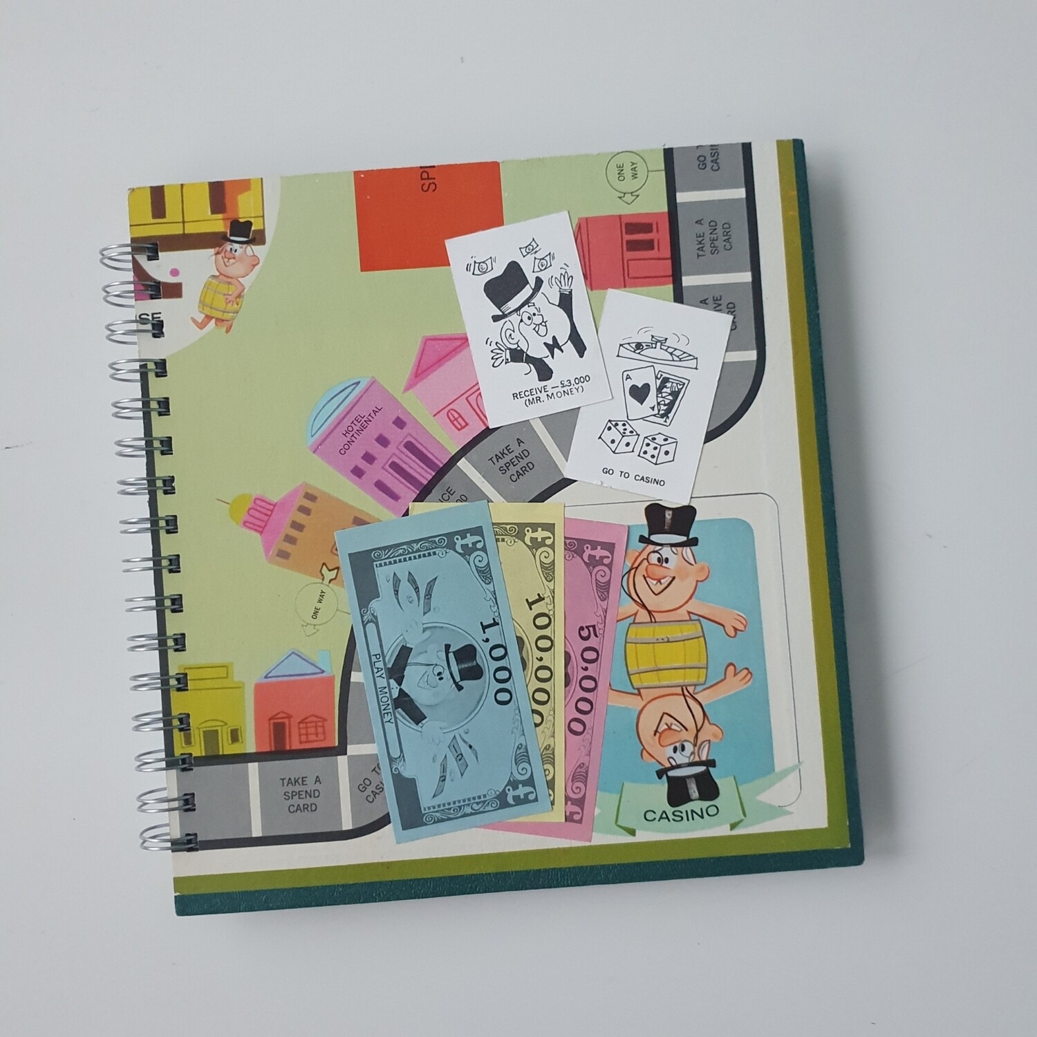 Go for Broke Recycled Board Game plain paper notebook - READY TO SHIP