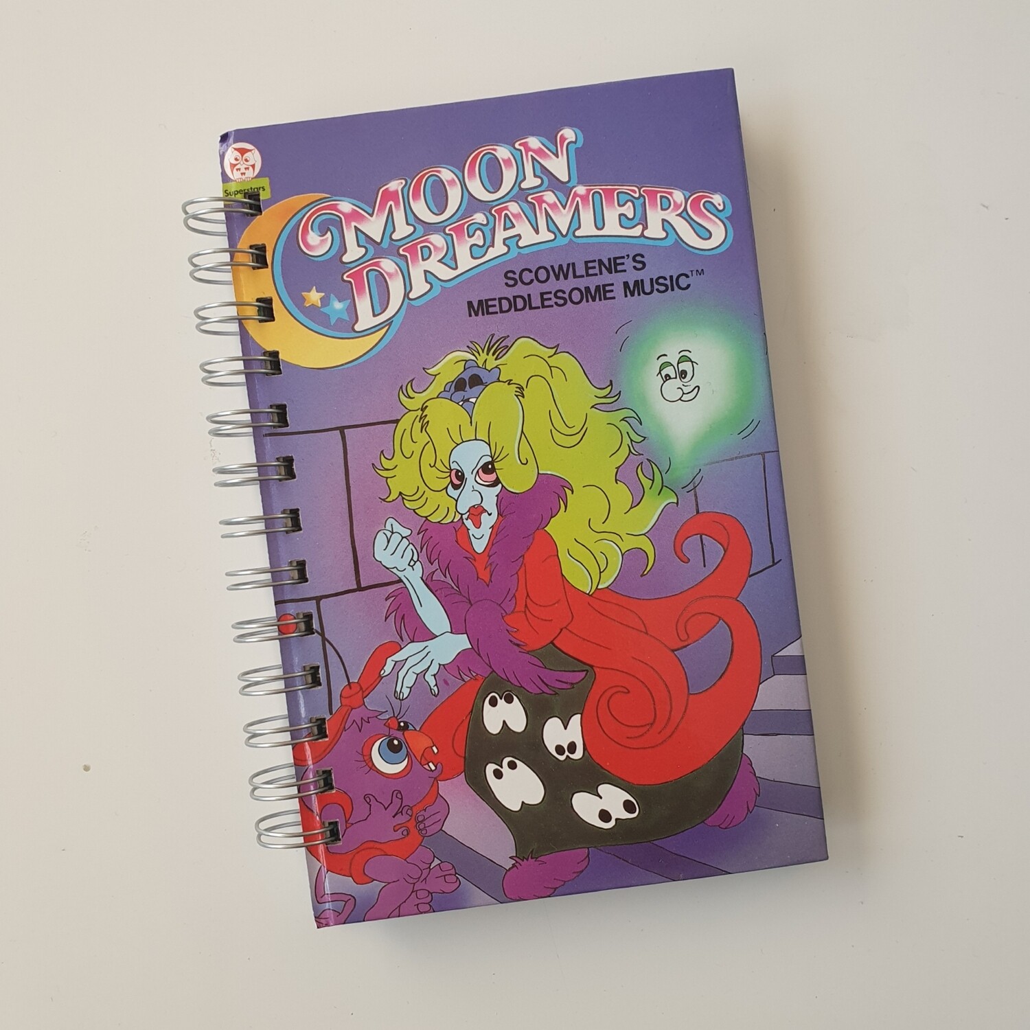 Moon Dreamers 1987, Scowlene's Meddlesome Music plain paper notebook READY TO SHIP