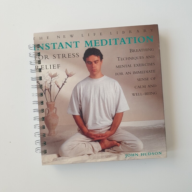 Instant Meditation for Stress Relief, 1996, Plain Paper Notebook - Ready to ship