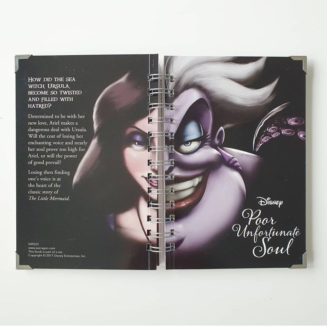 Ursula - Poor Unfortunate Soul - Twisted Tales , Disney Notebook - made from a paperback book, comes with book corners, Little Mermaid
