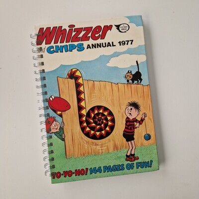 Whizzer and Chips Annual 1977 lined paper notebook notebook -READY TO SHIP