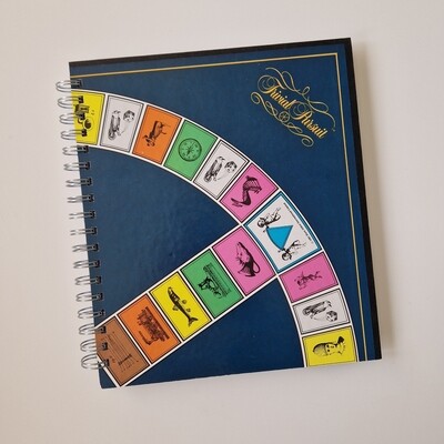 Trivial Pursuit Recycled Board Game lined paper notebook - READY TO SHIP