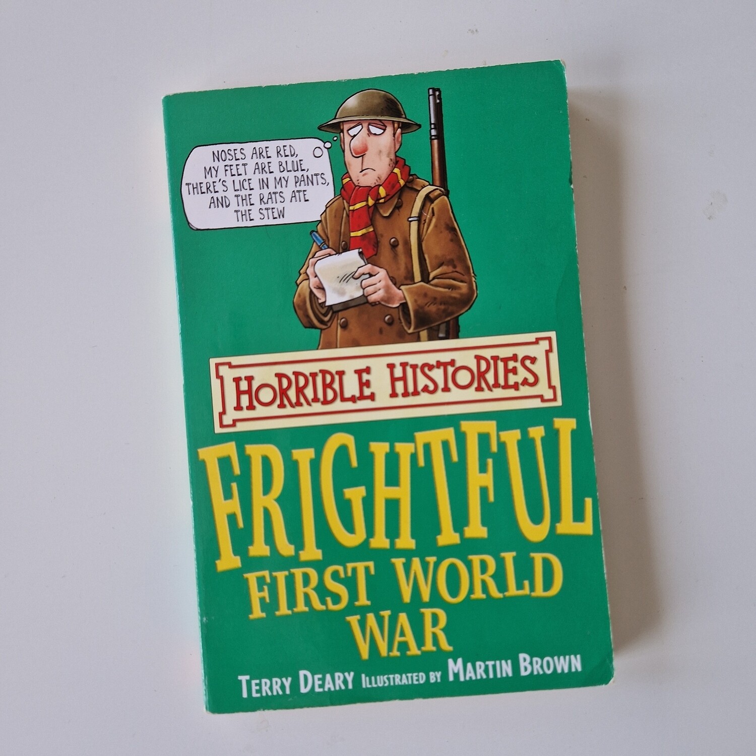 Frightful First World War - Horrible Histories Notebook - made from a paperback book