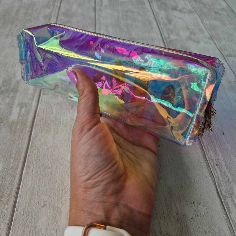 Iridescent clear Pencil Case