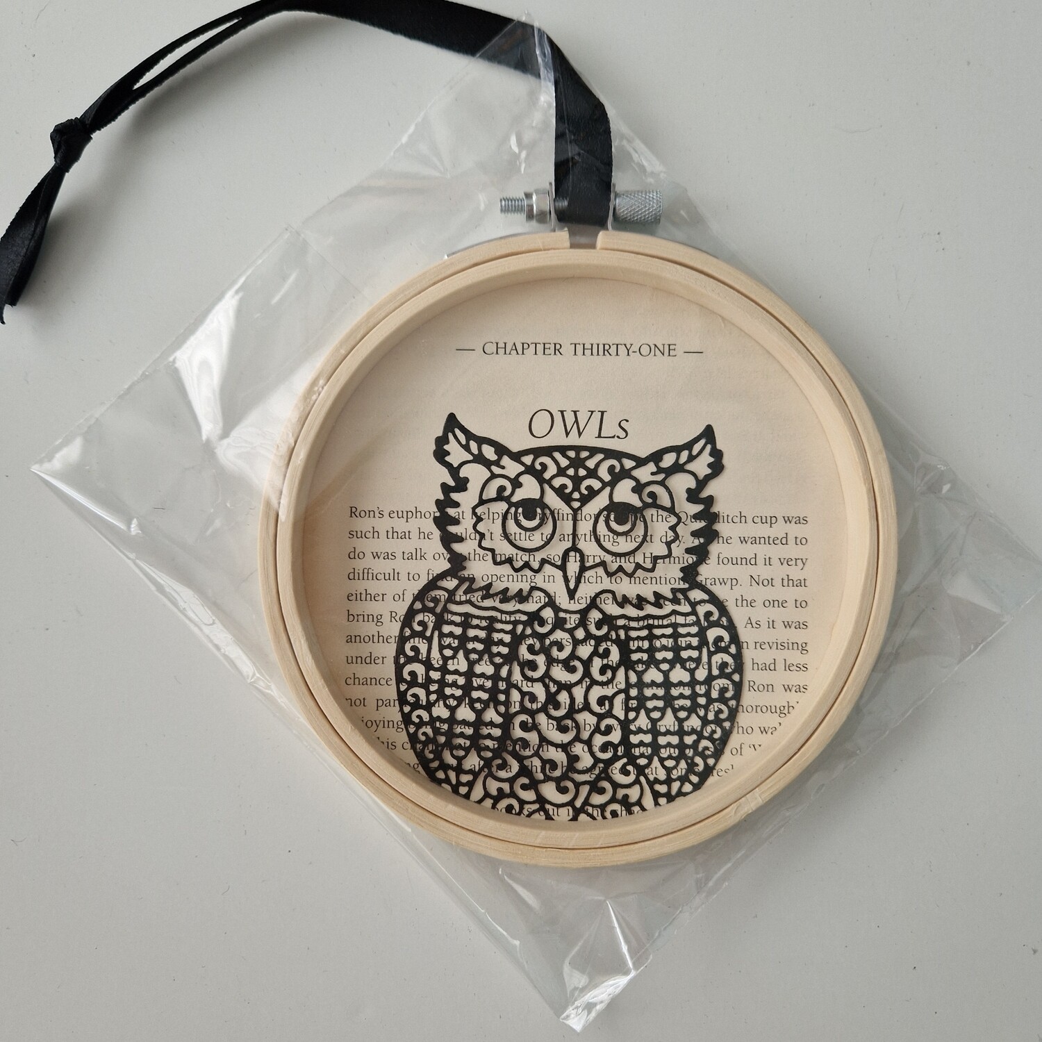 Harry Potter OWLs book art made from an original book page - READY TO SHIP
