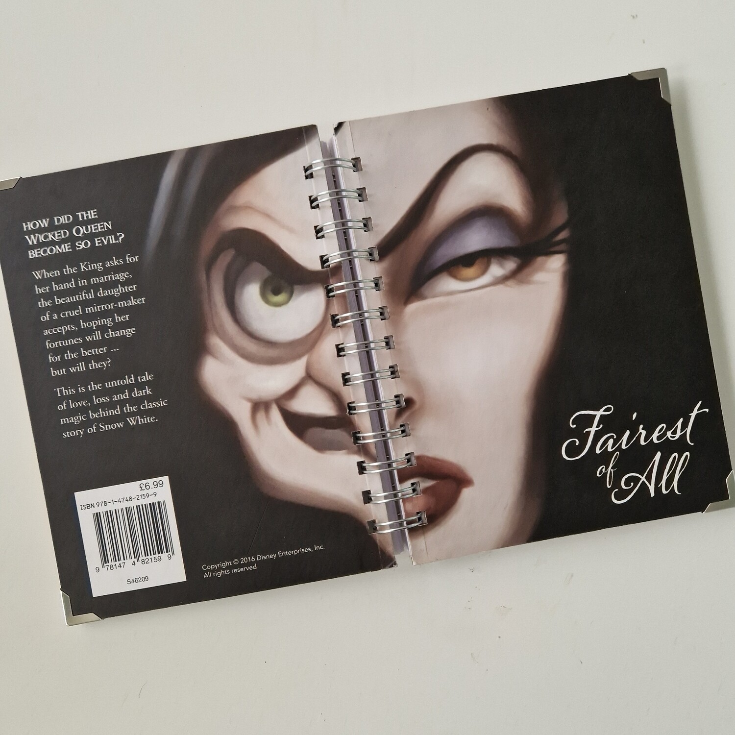 Fairest of All Snow White lined  paper Notebook - made from a paperback book, READY TO SHIP
