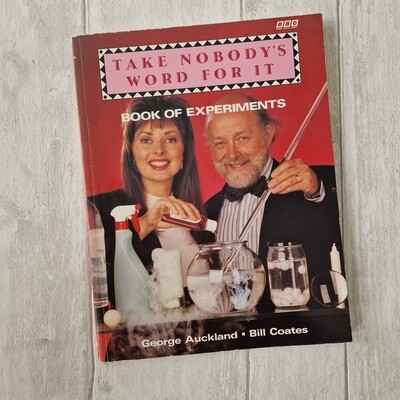 Take Nobody's Word For It Notebook 1989 - made from a paperback book, Carol Vorderman and Ian Fells Experiment, science