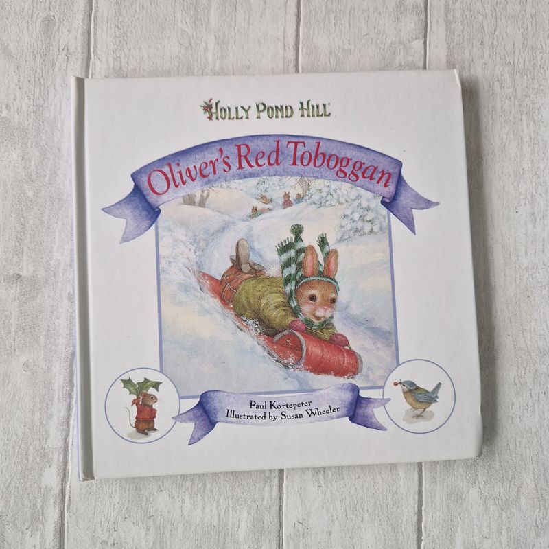 Oliver&#39;s Red Toboggan - Snow