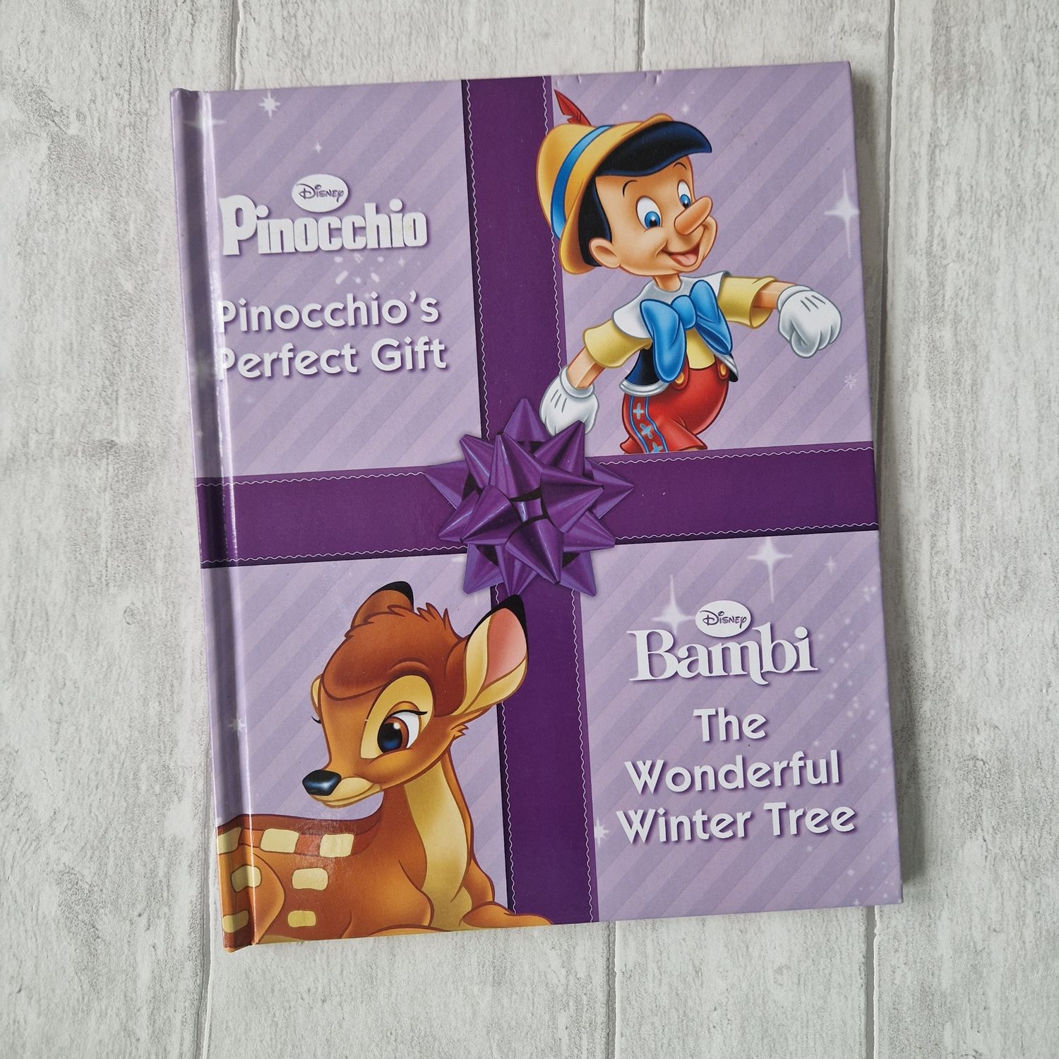 Pinocchio&#39;s Perfect Gift / Bambi The Wonderful Winter Tree, Christmas, Purple