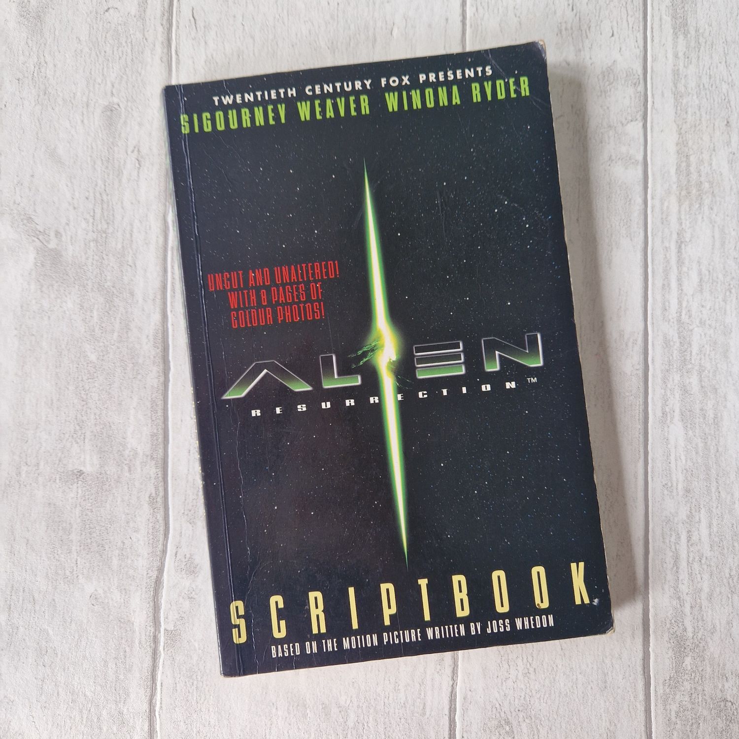 Alien Resurrection Scriptbook- made from a paperback book
