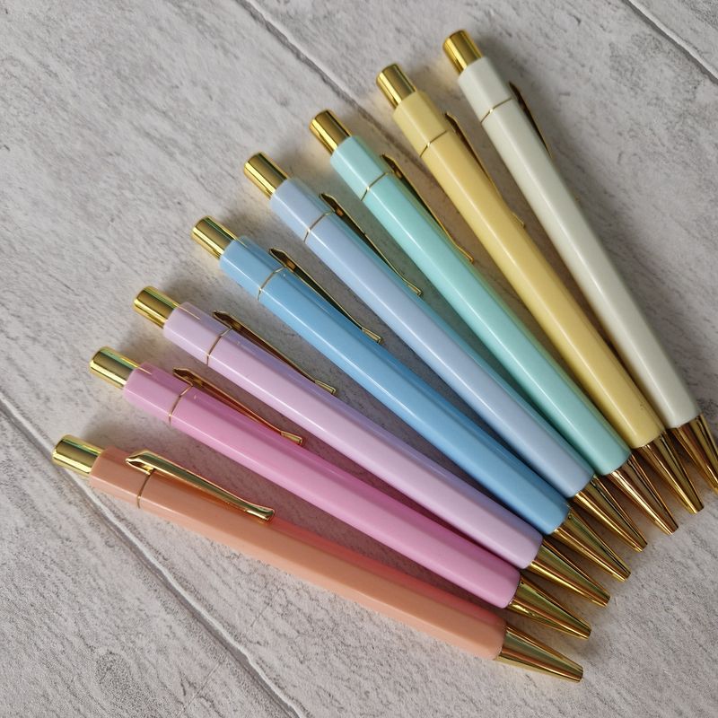 Pastel Ballpoint Pens with blue ink